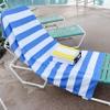 allgala Oversize 40x70 Inch (1x1.8M) Cabana Stripe Design Microfiber Beach Towel-Light Blue (Pack of 2)-BT81240 view 3