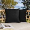 Kevin Textile Pack of 2 Decorative Outdoor Waterproof Throw Pillow Covers Checkered Pillowcases Classic Cushion Cases for Patio Couch Bench 18 x 18 Inch Black view 1