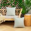 Kevin Textile Pack of 2 Decorative Outdoor Waterproof Pillow Covers Spring Checkered Garden Cushion Sham Throw Pillowcase Shell for Patio Tent Couch 18x18 Inch Mint view 4