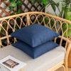 Kevin Textile Pack of 2 Decorative Outdoor Waterproof Throw Pillow Covers Checkered Pillowcases Classic Cushion Cases for Patio Couch Bench 18 x 18 Inch Blue view 4