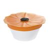Charles Viancin - Poppy Pop Silicone Lid for Food Storage - 6''/15cm - Airtight Seal on Any Smooth Rim Surface - BPA-Free - Freezer, Refrigerator and Dishwasher Safe - Orange Tangerine view 2
