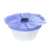 Charles Viancin - Poppy Pop Silicone Lid for Food Storage - 6''/15cm - Airtight Seal on Any Smooth Rim Surface - BPA-Free - Freezer, Refrigerator and Dishwasher Safe - Blue Palatinate view 2