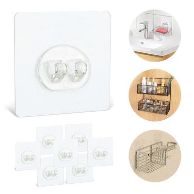 8 Pack Shower Caddy Adhesive Hooks Replacement for Bathroom Shower Caddy