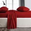 Kamas Cal.King Sheet Sets 4 Pieces 800 Thread Count Egyptian Cotton, Sateen Weave Cotton for Soft & Silky Feel, Fits Mattress Up to 18'' Deep Pocket (California King- 4 PC Sheet Sets, Burgundy) view 2