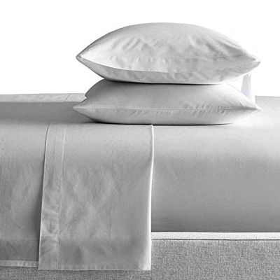 Kamas King Sheet Sets 4 Pieces 800 Thread Count Egyptian Cotton, Sateen Weave Cotton for Soft & Silky Feel, Fits Mattress Up to 18'' Deep Pocket (King- 4 PC Sheet Sets, Silver)