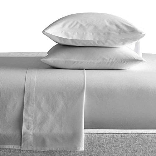 Kamas King Sheet Sets 4 Pieces 800 Thread Count Egyptian Cotton, Sateen Weave Cotton for Soft & Silky Feel, Fits Mattress Up to 18'' Deep Pocket (King- 4 PC Sheet Sets, Silver)