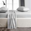 Kamas King Sheet Sets 4 Pieces 800 Thread Count Egyptian Cotton, Sateen Weave Cotton for Soft & Silky Feel, Fits Mattress Up to 18'' Deep Pocket (King- 4 PC Sheet Sets, Silver) view 2