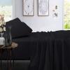 Kamas King Sheet Sets 4 Pieces 800 Thread Count Egyptian Cotton, Sateen Weave Cotton for Soft & Silky Feel, Fits Mattress Up to 18'' Deep Pocket (King- 4 PC Sheet Sets, Black) view 2