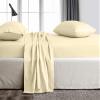 Kamas King Sheet Sets 4 Pieces 800 Thread Count Egyptian Cotton, Sateen Weave Cotton for Soft & Silky Feel, Fits Mattress Up to 18'' Deep Pocket (King- 4 PC Sheet Sets, Old Ivory) view 2