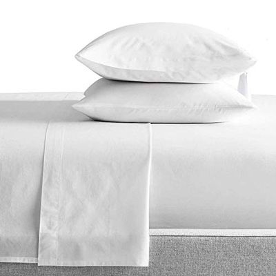 Kamas Cal.King Sheet Sets 4 Pieces 800 Thread Count Egyptian Cotton, Sateen Weave Cotton for Soft & Silky Feel, Fits Mattress Up to 18'' Deep Pocket (California King- 4 PC Sheet Sets, Swan White)