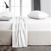 Kamas Cal.King Sheet Sets 4 Pieces 800 Thread Count Egyptian Cotton, Sateen Weave Cotton for Soft & Silky Feel, Fits Mattress Up to 18'' Deep Pocket (California King- 4 PC Sheet Sets, Swan White) view 2