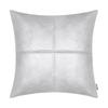 BRAWARM Faux Leather Throw Pillow Covers 16 X 16 Inches, Silver Leather Pillow Cover, Hand Stitched Leather Decorative Pillow Cover for Couch Sofa Bed Living Room Home Garden view 1