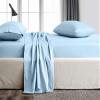 Kamas Cal.King Sheet Sets 4 Pieces 800 Thread Count Egyptian Cotton, Sateen Weave Cotton for Soft & Silky Feel, Fits Mattress Up to 18'' Deep Pocket (California King- 4 PC Sheet Sets, Sky Blue) view 2