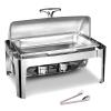 Catering Chafing Dish, 9l Electric Buffet Food Warmers and Plate Warmer, Bain Marie, Stainless Steel Chafing Dishes with Lids for Parties, Adjustable Temperature view 1