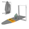 Xabitat Wall Mounted Ironing Board with Iron Holder, 36.2" X 12.2" Compact Mount Fold Down Iron Board for Small Spaces, Space Saving with Cotton Fabric Cover, White and Grey view 1