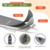 Xabitat Wall Mounted Ironing Board with Iron Holder, 36.2" X 12.2" Compact Mount Fold Down Iron Board for Small Spaces, Space Saving with Cotton Fabric Cover, White and Grey view 3