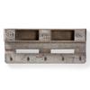 Baxton Studio Ferguson Vintage Rustic Whitewashed Grey Oak Finished Wood Wall Mounted Coat Rack with Shelves view 2