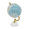Deco 79 Aluminum Metal World Globe with Marble Base, Desk Globe 6" x 6" x 11", Blue view 2