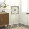Deco 79 Metal Scroll Display Easel Large Adjustable 3 Tier Floor Standing Easel with Chain Support, Display Stand 17" x 22" x 52", White view 1