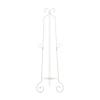Deco 79 Metal Scroll Display Easel Large Adjustable 3 Tier Floor Standing Easel with Chain Support, Display Stand 17" x 22" x 52", White view 4