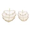 Deco 79 Metal Leaf Tray, Set of 2 23", 19"W, Gold view 4