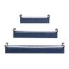 Deco 79 Wood 3 Shelves Wall Shelf with Knotted Rope, Set of 3 32", 25", 17"W, Blue view 1