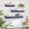 Deco 79 Wood 3 Shelves Wall Shelf with Knotted Rope, Set of 3 32", 25", 17"W, Blue view 2