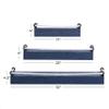 Deco 79 Wood 3 Shelves Wall Shelf with Knotted Rope, Set of 3 32", 25", 17"W, Blue view 3