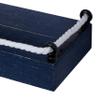 Deco 79 Wood 3 Shelves Wall Shelf with Knotted Rope, Set of 3 32", 25", 17"W, Blue view 4