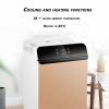 HELOU Mini Fridge 28 Liter/40 Can Skincare Fridge for Bedroom - with Upgraded Temperature Control Panel - AC/12V DC Thermoelectric Portable Cooler and Warmer view 3