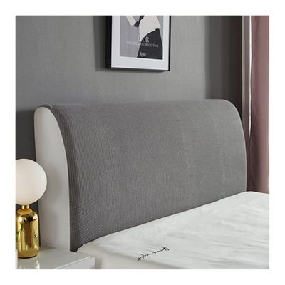 HDGZ Bed Headboard Slipcover Protector Stretch Headboard Protector Cover Bed Bedroom Decoration Solid Color Dustproof Cover for Bedroom Decor (Color : Light Grey, Size : 200cm)