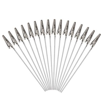 ONLYKXY 30pcs Alligator Clip Stick with 4.5inch Length Metal Wire Clamps Long-Tailed Clasp for Hobby Modeling DIY Card Photo Memo