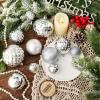 Christmas Balls Ornaments -36pcs Shatterproof Christmas Tree Decorations with Hanging Loop for Xmas Tree Wedding Holiday Party Home Decor,6 Styles in 3 Sizes(Silver) view 3