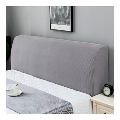 HDGZ Bed Headboard Cover/Headboard Slipcover Padded Elastic Cover Protector,Dust Cover European Cotton Cover Thicken for Bedroom Decoration (Color : Light Grey, Size : 200cm)
