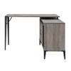 Acme AME Zakwani Wooden Writing Desk with USB in Gray Oak and Black view 4