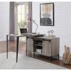Acme Zakwani Wooden Writing Desk with Storage in Gray Oak and Black view 2