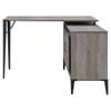 Acme Zakwani Wooden Writing Desk with Storage in Gray Oak and Black view 4