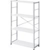 Acme Tennos 4 Wooden Shelves Bookshelf with Metal Frame in White and Chrome view 1