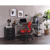 Acme Tennos 4 Wooden Shelves Bookshelf with Metal Frame in Black and Chrome view 4