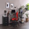 Acme Tennos Writing Desk in Black and Chrome Finish view 2