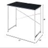Acme Tennos Writing Desk in Black and Chrome Finish view 3