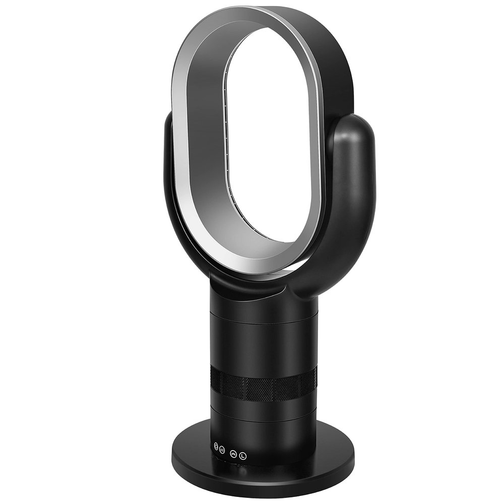 HealSmart 24 inches Portable Bladeless Fan, 10 Speeds Settings, 10-hour Timing Closure, 24 inches, black
