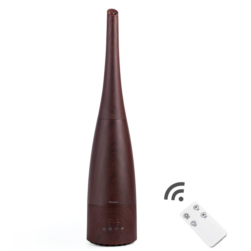 Cool Mist HumidifierElecameier Air humidifier for Home/Bedroom with Remote Control 2.3L Smart Air Humidifier for Desk/Office/Bedroom 25dB Whisper Quiet with Auto Shut off dark wood