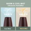 Cool Mist HumidifierElecameier Air humidifier for Home/Bedroom with Remote Control 2.3L Smart Air Humidifier for Desk/Office/Bedroom 25dB Whisper Quiet with Auto Shut off dark wood view 2