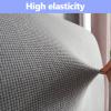 2 Piece Stretch Wing Chair Slipcover, Spandex Jacquard Wingback Chair Cover Soft Anti-Slip Armchair Slipcovers Machine Washable Chair Protectors Cover Great for Reception Living Room Hotel-Deep coffee view 2