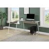 Acme Carver Wooden Top Computer Desk with Holder in Gray and White view 2
