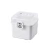 YOUPIN Transparent wooden storage box with clasp handle and cover Smallsquarewhite view 1
