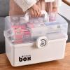 YOUPIN Transparent wooden storage box with clasp handle and cover Smallsquarewhite view 4