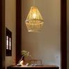 CSSYKV Chinese Style Bamboo Woven Lamp Chandelier Creative Lighting Restaurant Hanging Lamp Japanese Dining Bamboo Woven Craft Lamp Pendant Light Living Room Ceiling Bedroom Lamp view 2