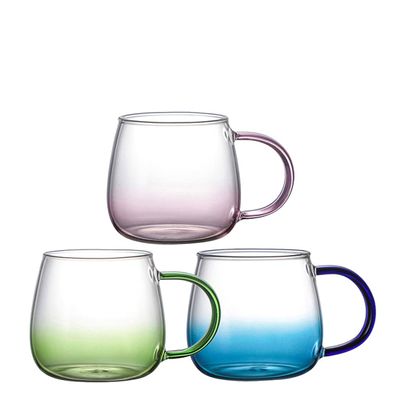 12 oz Unbreakable Premium Drinking Glasses - Set of 3 - Gradient Color cup coffee cup milk cup juice creative heat resistant tea cup - Perfect for Gifts